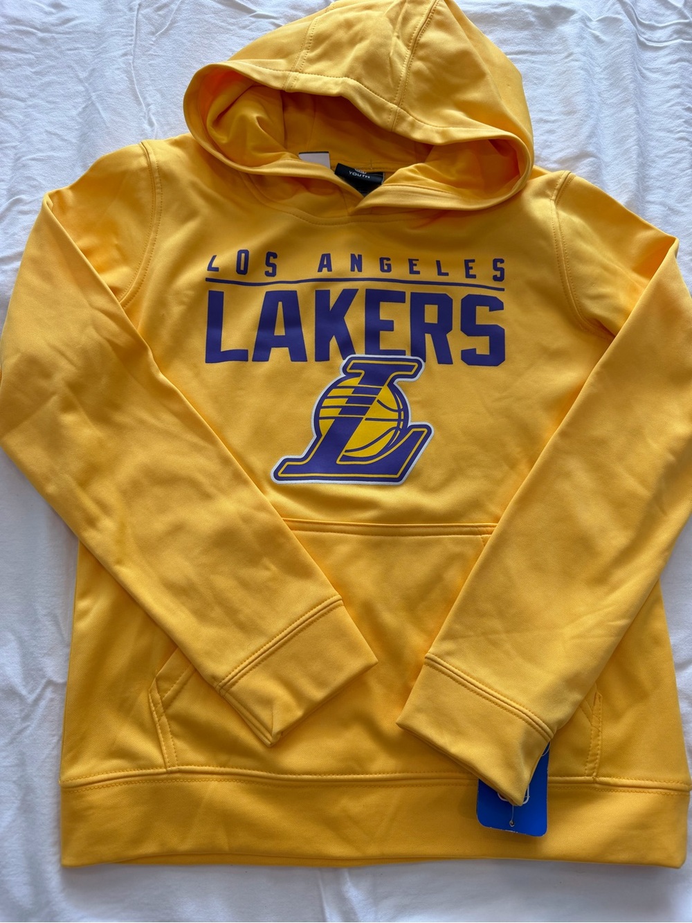 NBA Los Angeles Lakers Yellow Hoodie Youth Small NWT – Purple Graphic